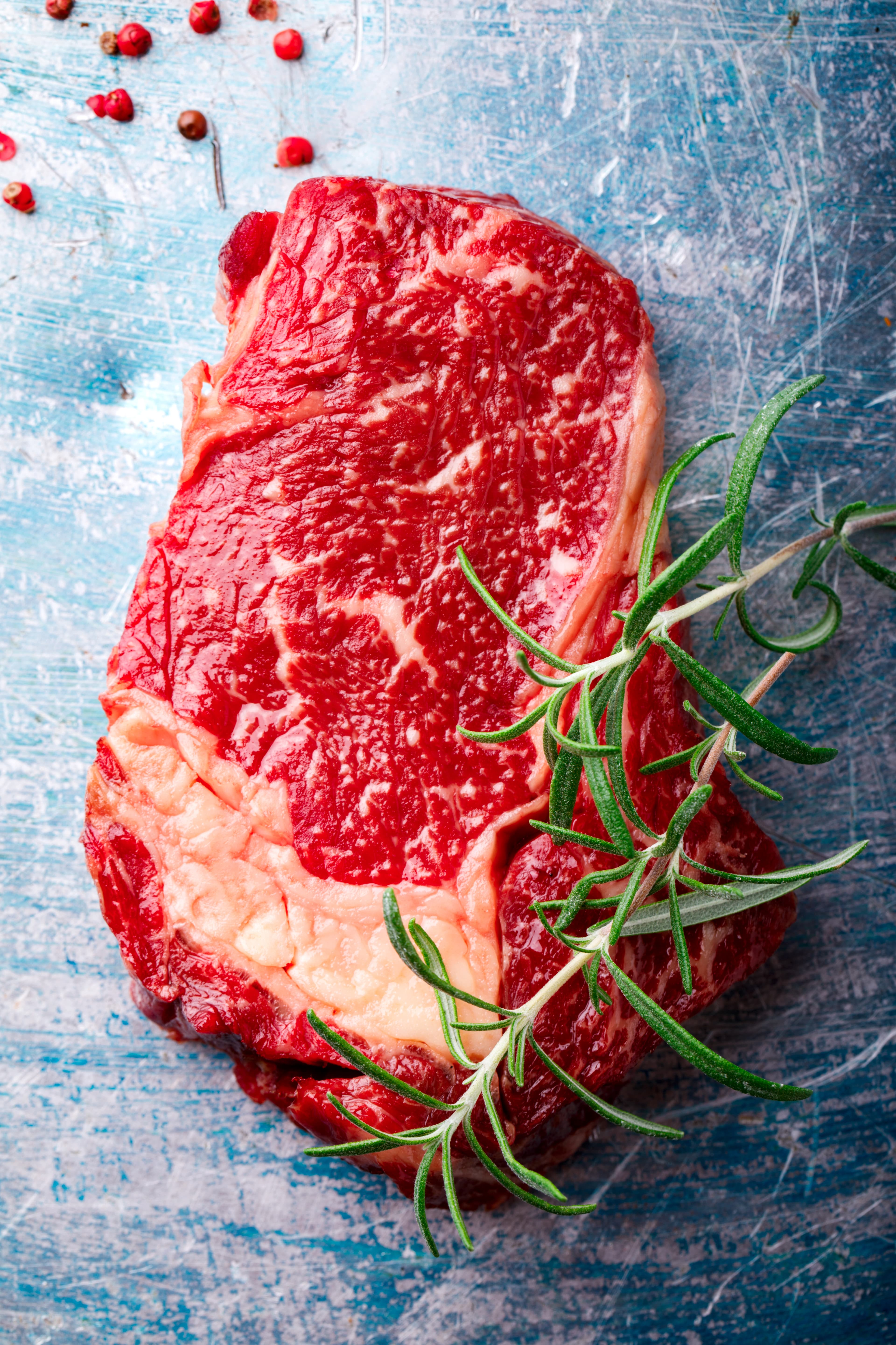 Fresh marbled beef steak